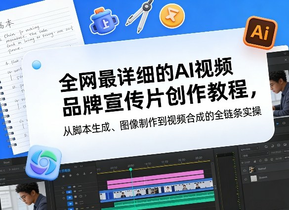 全网最详细的AI视频品牌宣传片创作教程，从脚本生成、图像制作到视频合成的全链条实操-选优云网创