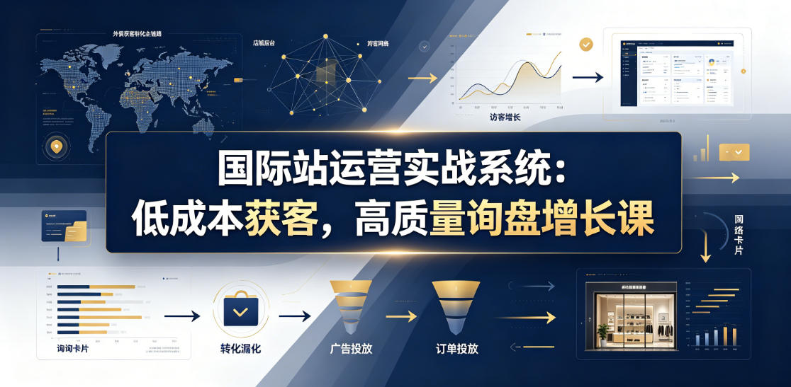 国际站运营实战系统：低成本获客，高质量询盘增长课(更新26年)-选优云网创
