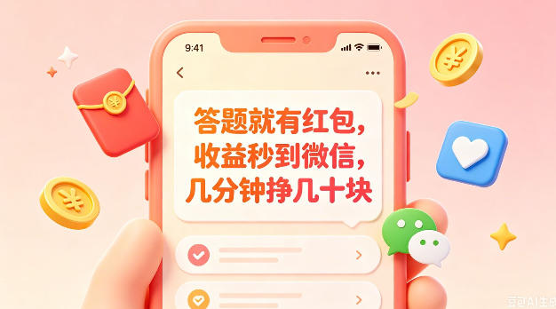 答题就有红包，收益秒到微信，几分钟挣几十块，学生党上班族宝妈都可以玩【揭秘】-选优云网创