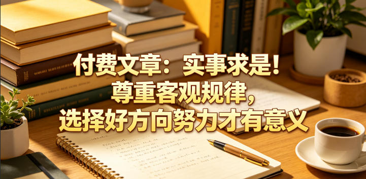 付费文章：实事求是！尊重客观规律，选择好方向努力才有意义-选优云网创