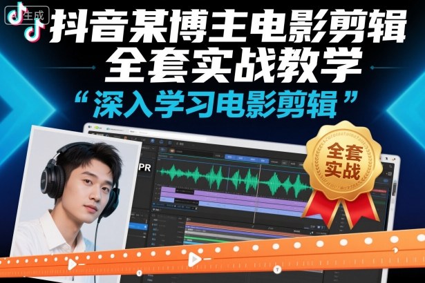 抖音某博主电影剪辑全套实战教学，深入学习电影剪辑-选优云网创