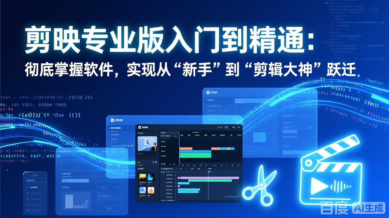 剪映专业版入门到精通:彻底掌握软件,实现从“新手”到“剪辑大神”跃迁-选优云网创