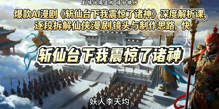 爆款AI漫剧《斩仙台下我震惊了诸神》深度解析课，逐段拆解仙侠漫剧镜头与制作思路，快速复刻爆款创作模式-选优云网创