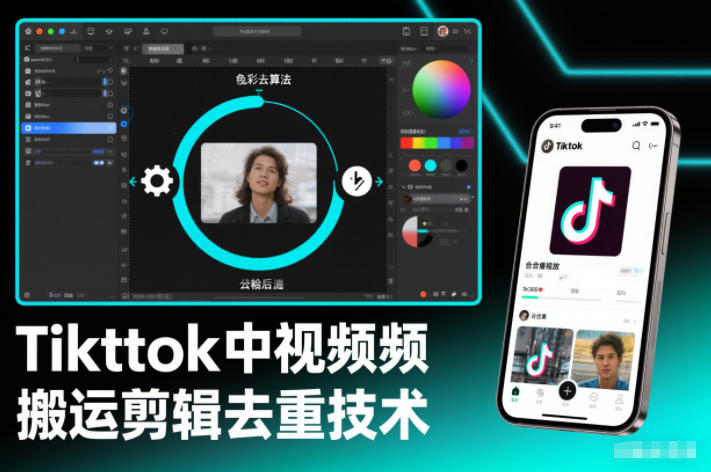 Tiktok中视频纯搬运剪辑去重技术，外来技术，自行测试-选优云网创
