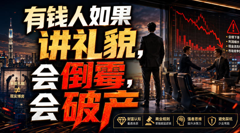 付费文章：有钱人如果讲礼貌，会倒霉，会破产-选优云网创