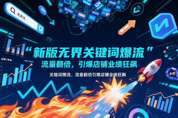 新版无界关键词爆流，流量翻倍，引爆店铺业绩狂飙-选优云网创