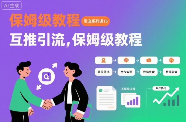 引流系列课15：互推引流，保姆级教程【文档】-选优云网创