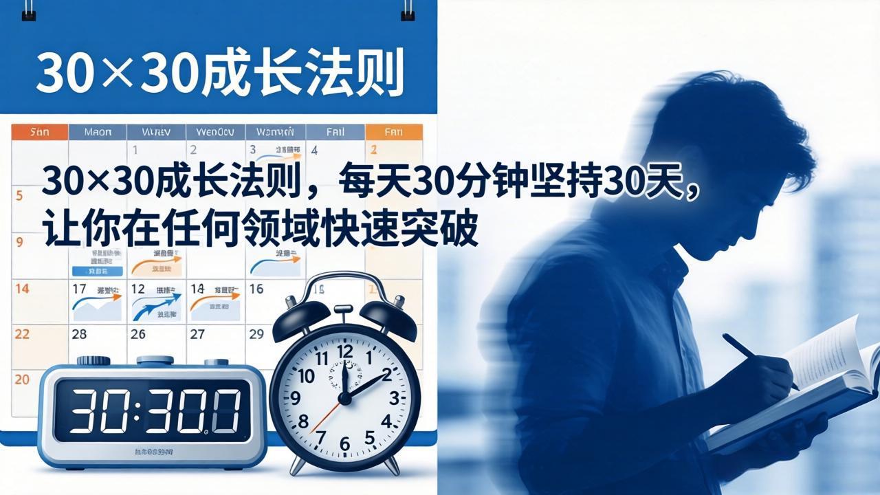 付费文章：30×30成长法则，每天30分钟坚持30天，让你在任何领域快速突破-选优云网创