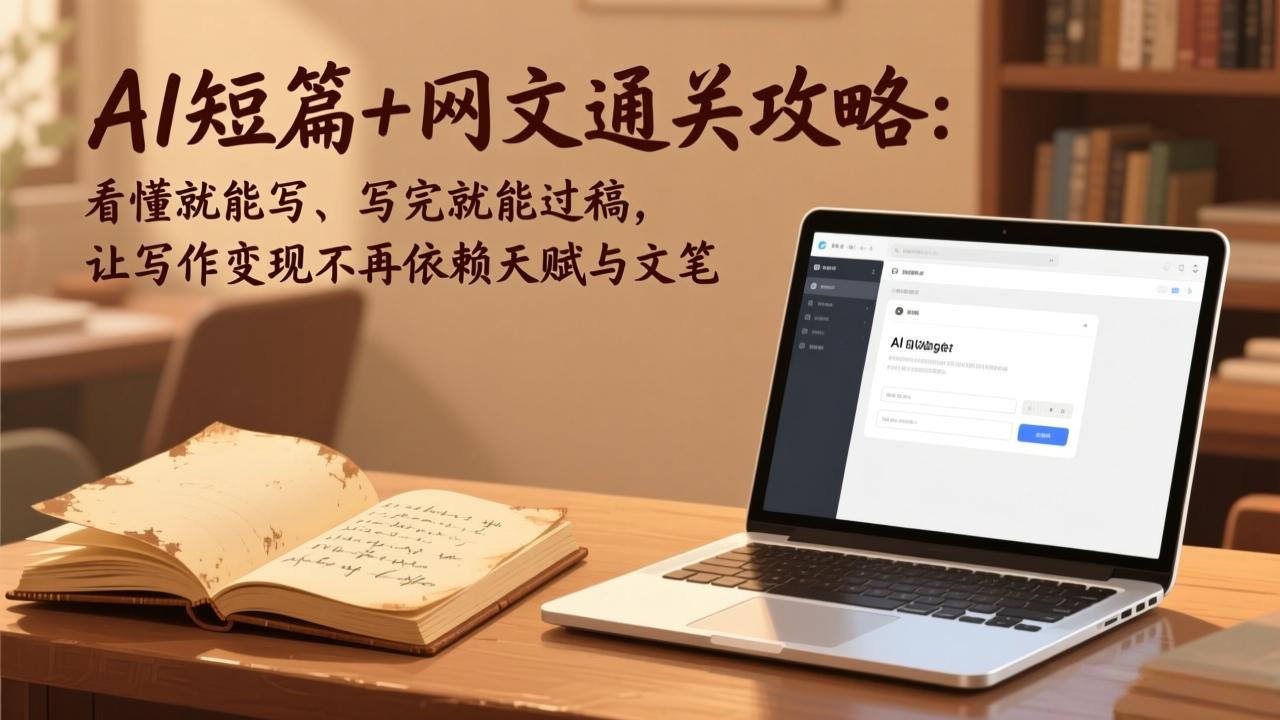 AI短篇+网文通关攻略-更新4月：看懂就能写、写完就能过稿，让写作变现不再依赖天赋与文笔-选优云网创