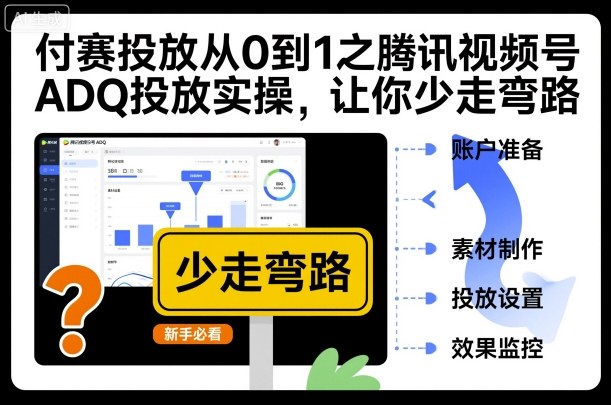 付赛投放从0到1之腾讯视频号ADQ投放实操，让你少走弯路-选优云网创