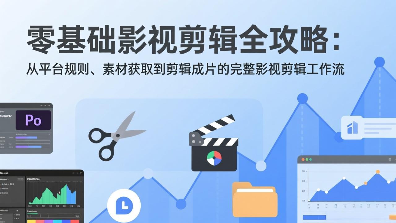 零基础影视剪辑全攻略：从平台规则、素材获取到剪辑成片的完整影视剪辑工作流-选优云网创