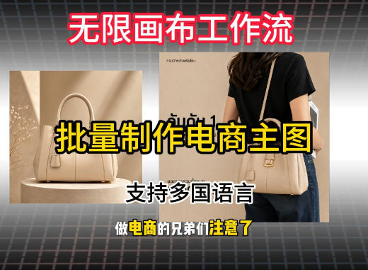无限画布工作流搭建教程，一键电商主图批量制作，批量下载，支持多国语言-选优云网创