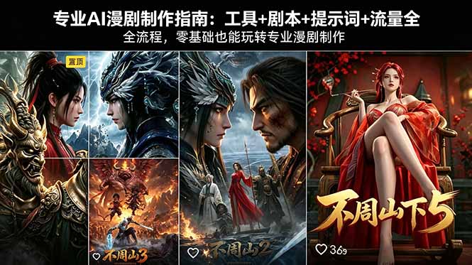 专业AI漫剧制作指南：工具+剧本+提示词+流量全流程，零基础也能玩转专业漫剧制作-选优云网创