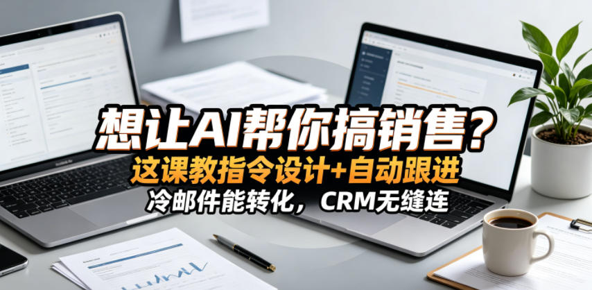 想让AI帮你搞销售?这课教指令设计+自动跟进,冷邮件能转化,CRM无缝连!【原创双语字幕】-选优云网创