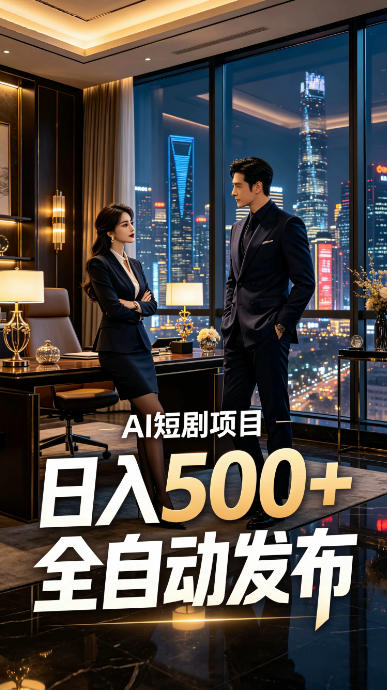 快手AI短剧自动发布，矩阵批量运营变现，轻资产副业项目，日入500+【揭秘】-选优云网创
