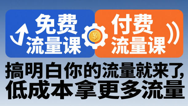 拼多多免费流量课+付费流量课，搞明白你的流量就来了，低成本拿更多流量-选优云网创