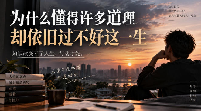 某社群精选文：为什么懂得许多道理却依旧过不好这一生？-选优云网创