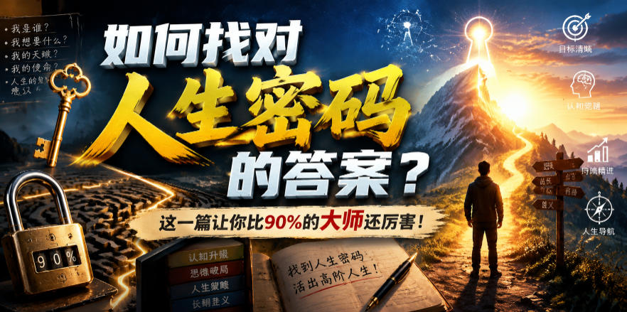 付费文章：如何找对人生密码的答案？这一篇让你比90%的大师还厉害！-选优云网创
