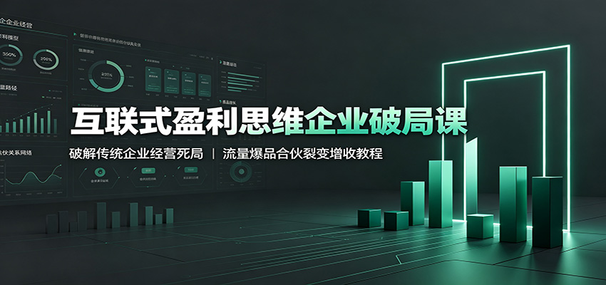 互联式盈利思维企业破局课：破解传统企业经营死局，流量爆品合伙裂变增收教程-选优云网创