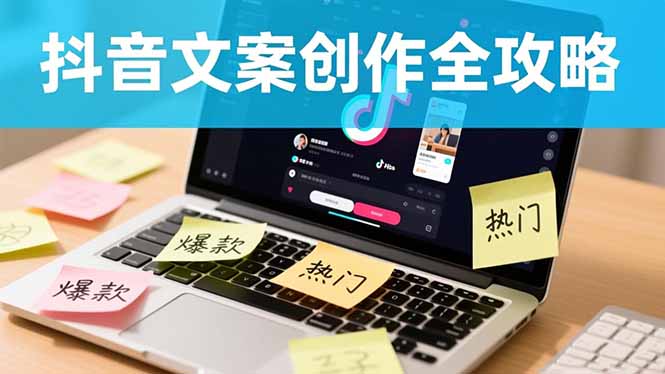 抖音文案创作全攻略：爆款标题九大绝招,100个模版直接套用,月入过万不是梦-选优云网创