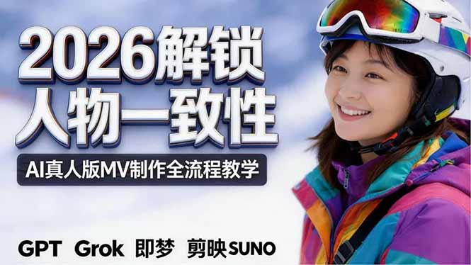 2026独创解锁人物一致性：AI真人版MV制作，不讲空话，不拼概念，全流程实操-选优云网创