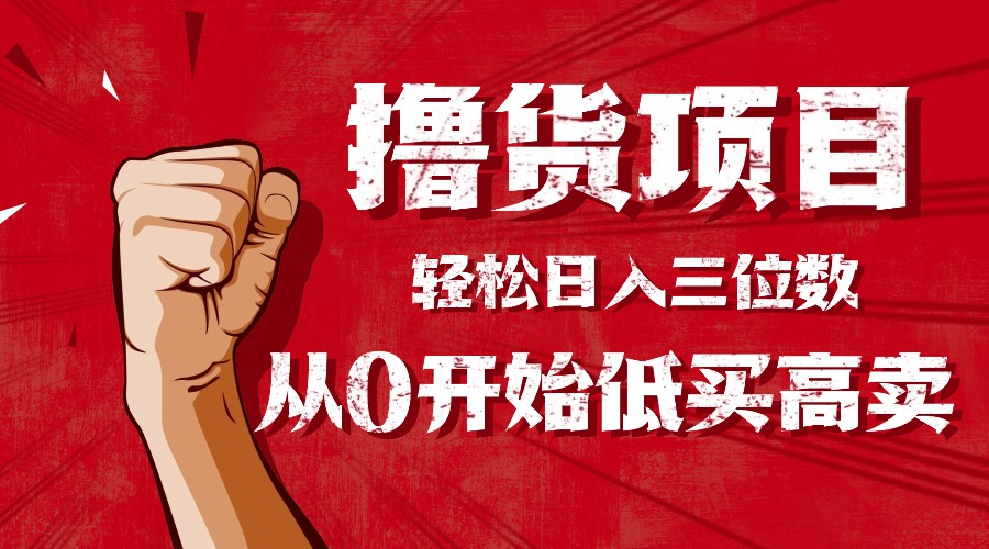 手把手教你撸货，从0开始低买高卖，小白轻松实现日入三位数!!!-选优云网创