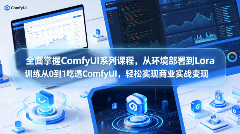 全面掌握ComfyUI系列课程，从环境部署到Lora训练从0到1吃透ComfyUI，轻松实现商业实战变现-选优云网创