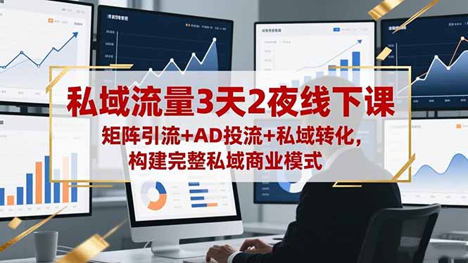 私域流量3天2夜线下课，矩阵引流+AD投流+私域转化，构建完整私域商业模式-选优云网创