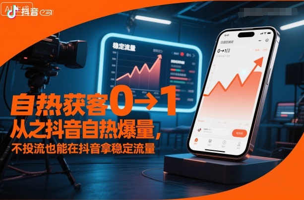 自热获客从0到1之抖音自热爆量，不投流也能在抖音拿稳定流量-选优云网创