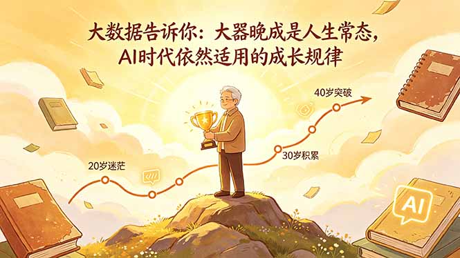 付费文章：大数据告诉你：大器晚成是人生常态，AI 时代依然适用的成长规律-选优云网创