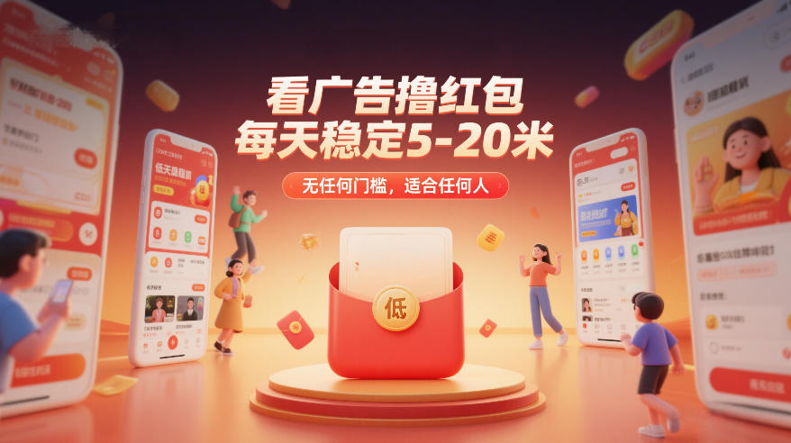 看广告撸红包，每天稳定5-20米，无任何门槛，适合任何人-选优云网创
