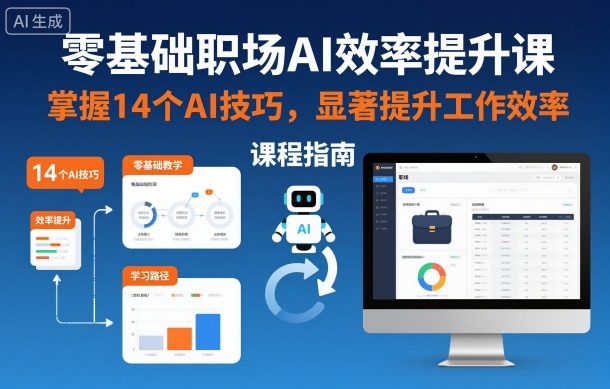 零基础职场AI效率提升课，掌握14个AI技巧，显著提升工作效率-选优云网创
