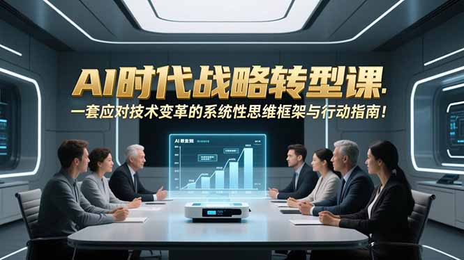 AI时代战略转型课：一套应对技术变革的系统性思维框架与行动指南！-选优云网创