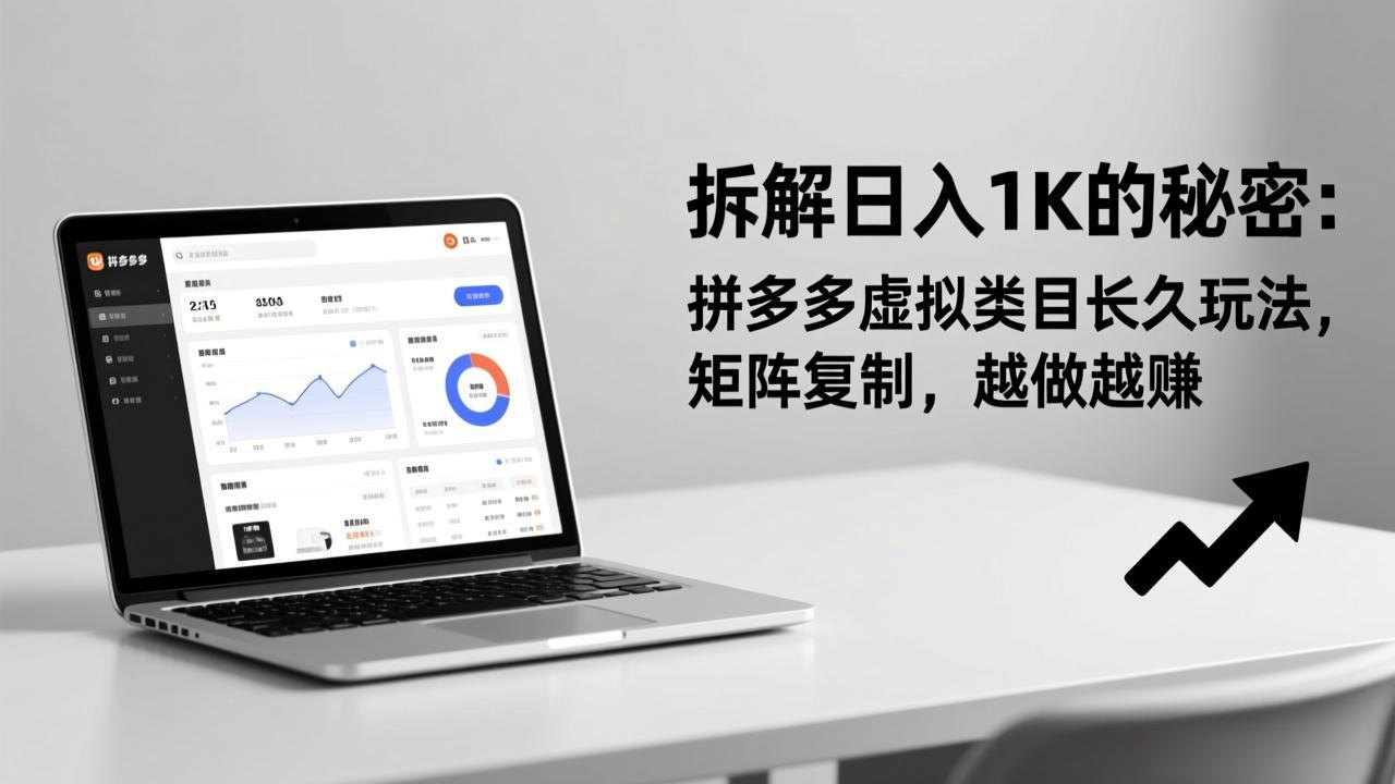 拆解日入 1K 的秘密：拼多多虚拟类目长久玩法，矩阵复制，越做越赚-选优云网创