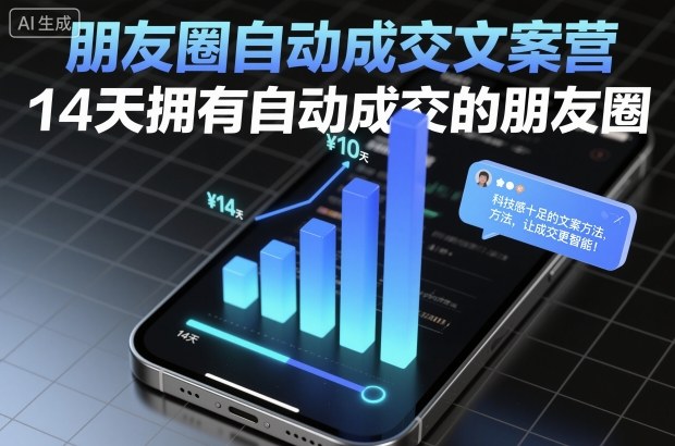 朋友圈自动成交文案营，14天拥有自动成交的朋友圈-选优云网创