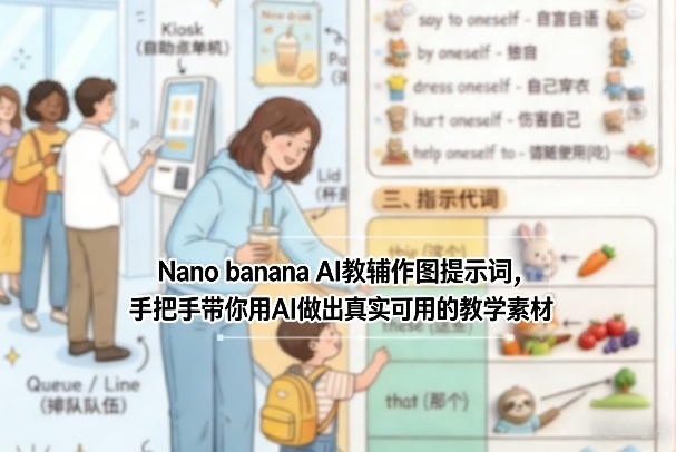 Nano banana AI教辅作图提示词，手把手带你用AI做出真实可用的教学素材-选优云网创