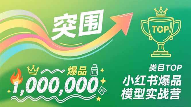 小红书爆品模型实战营，从新品突围到成为类目TOP，可复制路径，打造多个营收百万级爆品-选优云网创