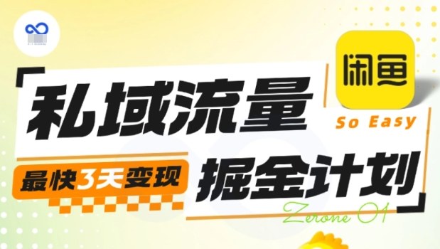 私域流量掘金计划实战训练营，最快3天变现-选优云网创