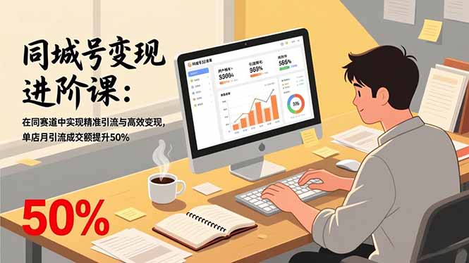 同城号变现进阶课：在同城赛道中实现精准引流与高效变现，单店月引流成交额提升50%-选优云网创