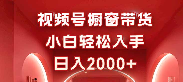 视频号橱窗带货,小白轻松入手,日入2000+-选优云网创