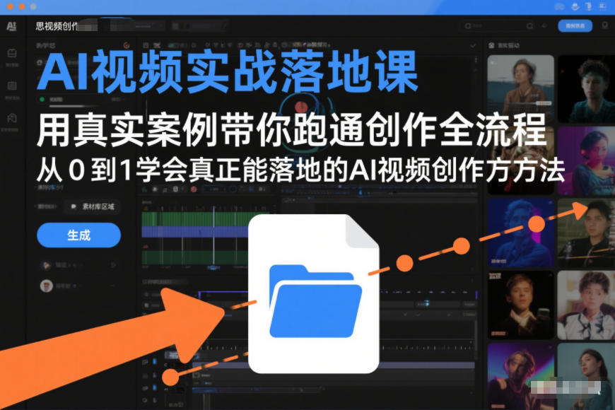 AI视频实战落地课，用真实案例带你跑通创作全流程，从0到1学会真正能落地的AI视频创作方法-选优云网创