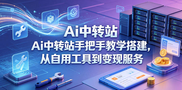 Ai中转站手把手教学搭建，从自用工具到变现服务-选优云网创