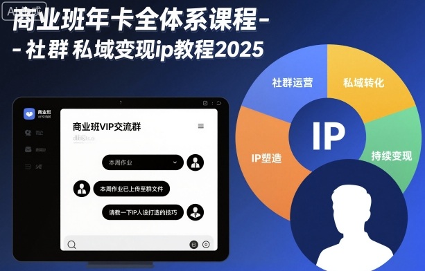 商业班年卡全体系课程-社群私域变现ip教程2025-选优云网创
