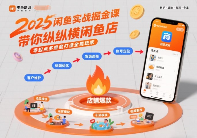 2025闲鱼实战掘金课，带你纵横闲鱼店，零起点多维度打造全能玩家-选优云网创