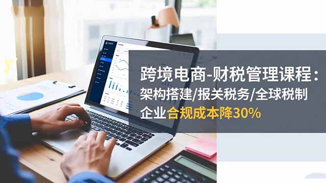 跨境电商-财税管理课程：架构搭建/报关税务/全球税制，企业合规成本降30%-选优云网创