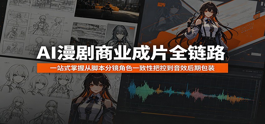 AI漫剧商业成片全链路：一站式掌握从脚本分镜角色一致性把控到音效后期包装-选优云网创