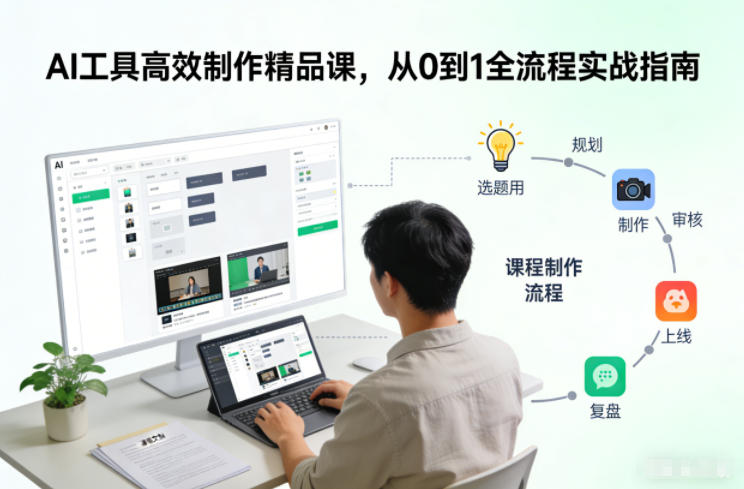 AI工具高效制作精品课，从0到1全流程实战指南-选优云网创