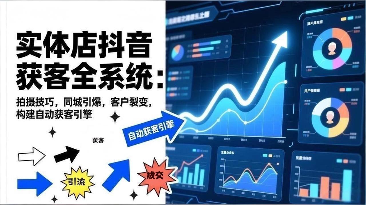 2026实体店抖音获客全系统：拍摄技巧，同城引爆，客户裂变，构建自动获客引擎-选优云网创