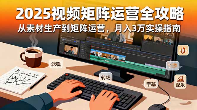 2025短视频矩阵运营全攻略：从素材生产到矩阵运营，月入3万实操指南-选优云网创