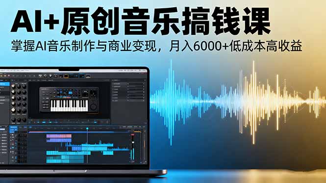 AI+原创音乐搞钱课：掌握AI音乐制作与商业变现，月入6000+低成本高收益-选优云网创